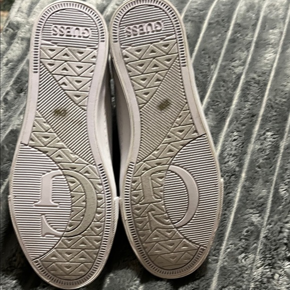 Guess White and Silver High-Top Sneakers - Picture 7 of 8